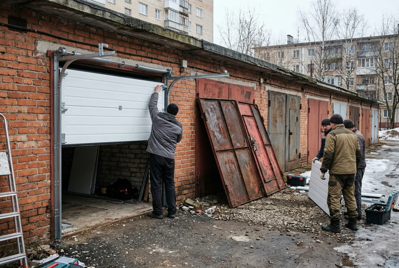 Замена гаражных ворот в Тюмени